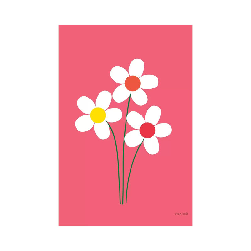 Daisies I by Ann Kelle - Wrapped Canvas Gallery-Wrapped Canvas Giclée, 20.32 cm H x 30.48 cm W