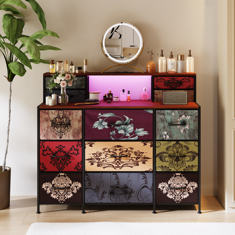 Metal 109.2cm W 13 - Drawer Chest of Drawers