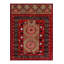 Tapis décoratif lavable brun à motif traditionnel-1550647146