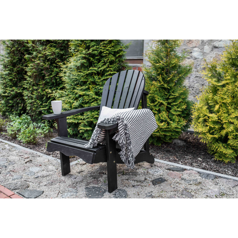 Outdoor Adirondack Chair, Black