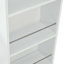 Îlot de cuisine roulant avec table allongée, îlot de cuisine sur roulettes avec lumières DEL, prises de courant et 2 portes en verre cannelé, îlot de cuisine avec compartiment de rangement et 3 tablettes ouvertes latérales-30893359