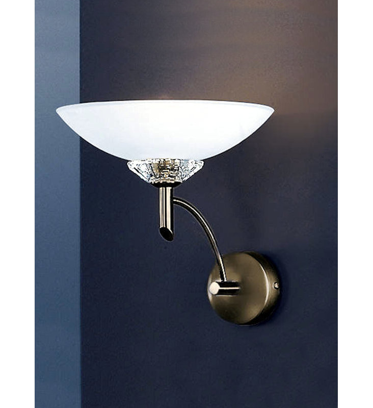 Richelieu Glass Sconce, Bronze