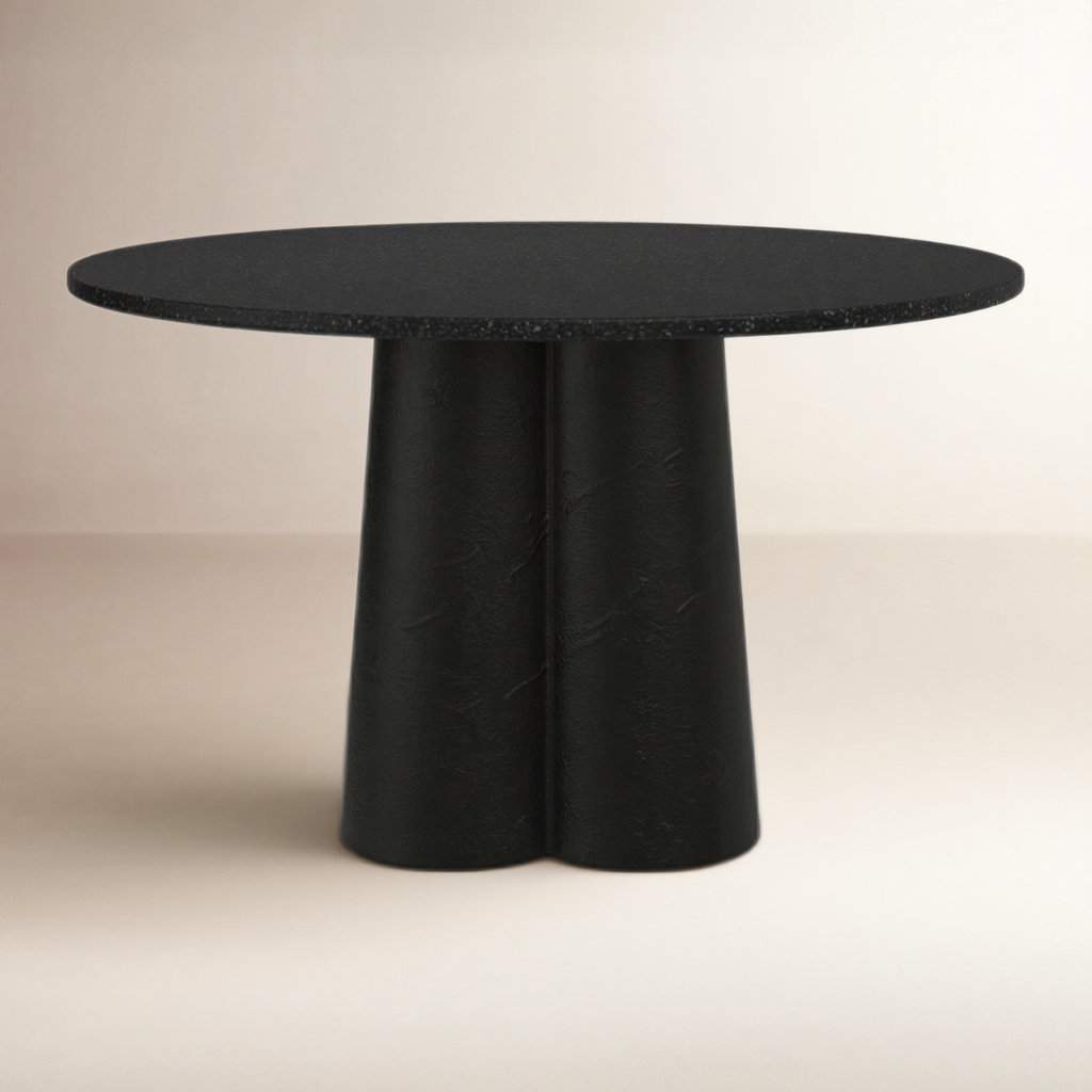 Hoa 47'' Round Dining Table, Black