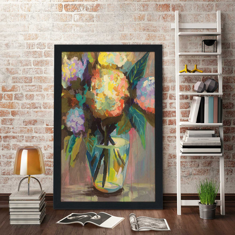 " Glass Study ", Espresso Framed, 39.5" H x 27.5" W x 0.75" D