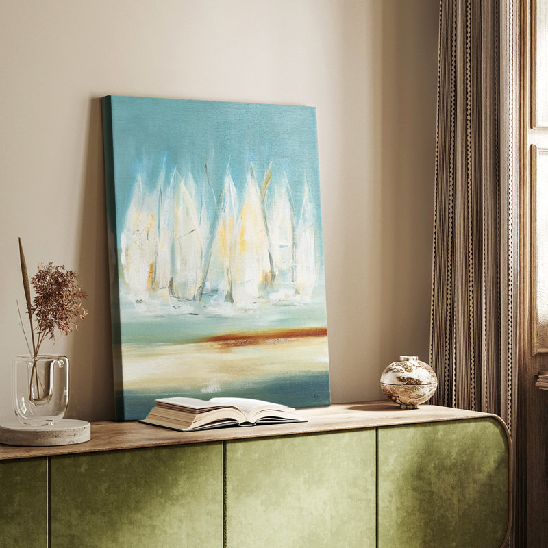 «A Day to Sail I», reproduction d'art encadrée sur mesure, H 18 po x l 12 po