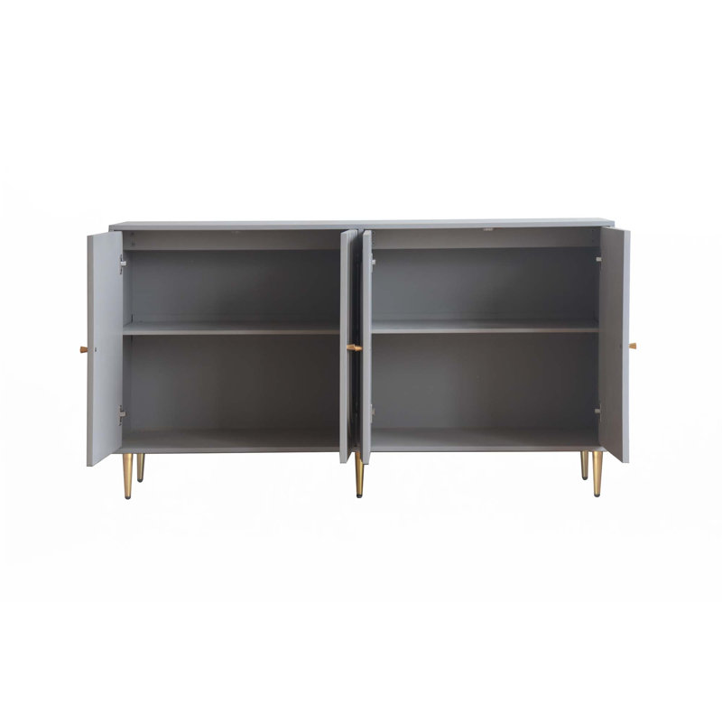 Buffet 4 portes Farmhouse Buffet, Gris