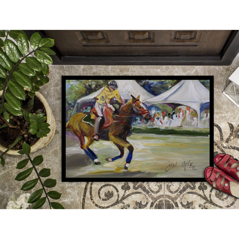 Tapis de porte intérieur antidérapant Polo at the Point, Rectangle 1 pi 6 po x 2 pi 3 po