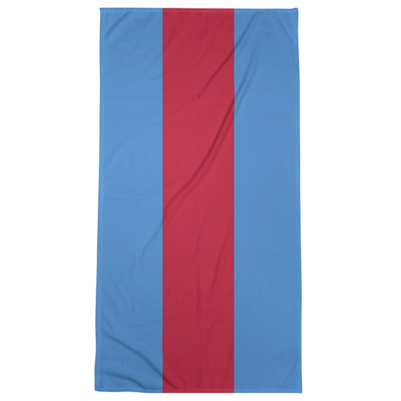 Bath Towel, Blue/Red/Pink