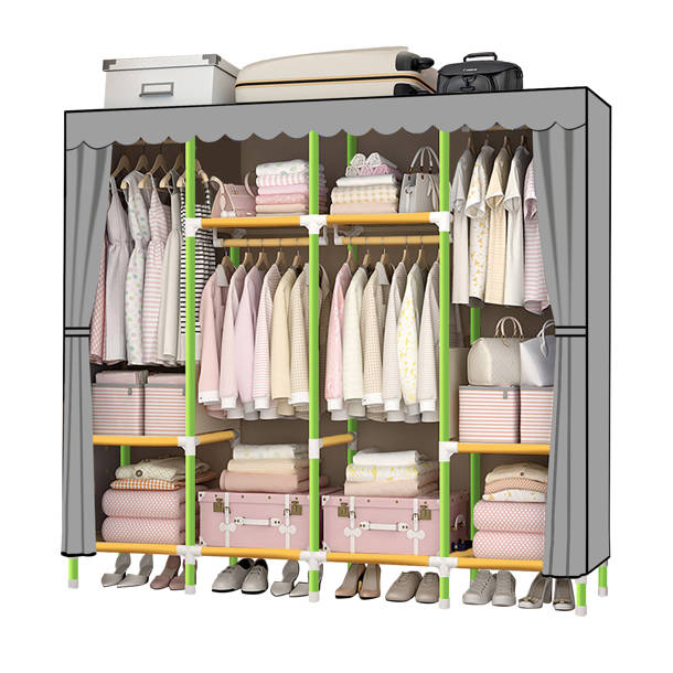 Rebrilliant Canace 65'' Fabric Portable Wardrobe & Reviews 