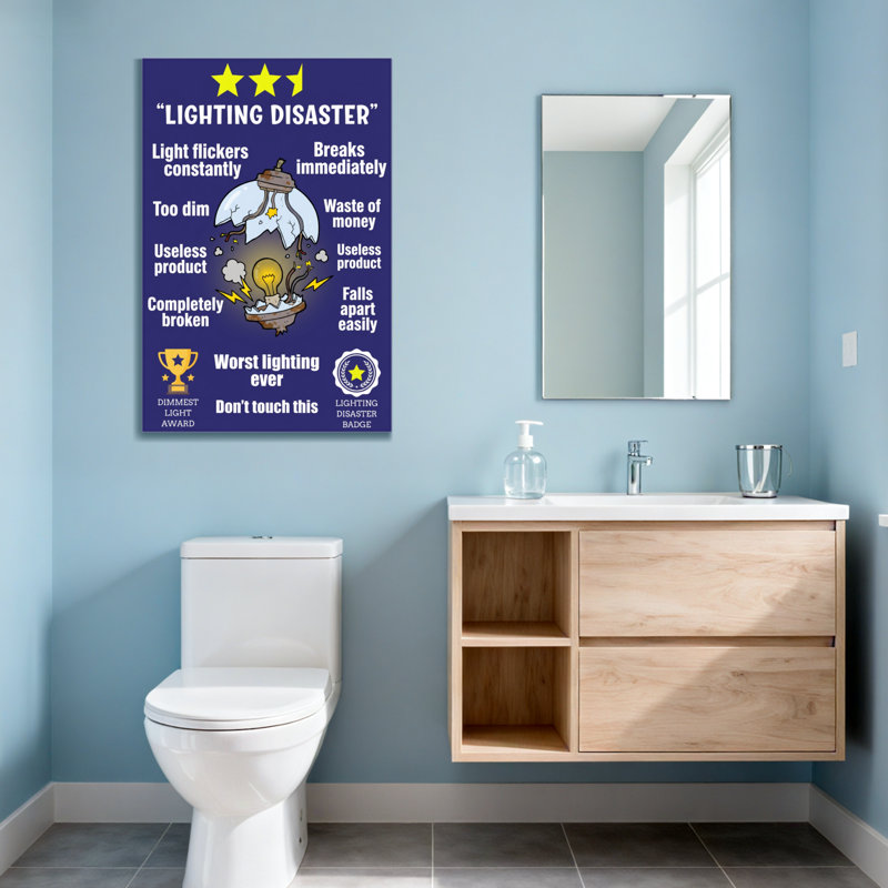Bath & Laundry Lighting Disaster Product Review Pattern, 24" H x 16" W