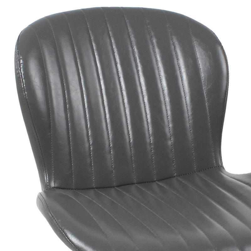 Chaises de salle à manger en cuir, Gris