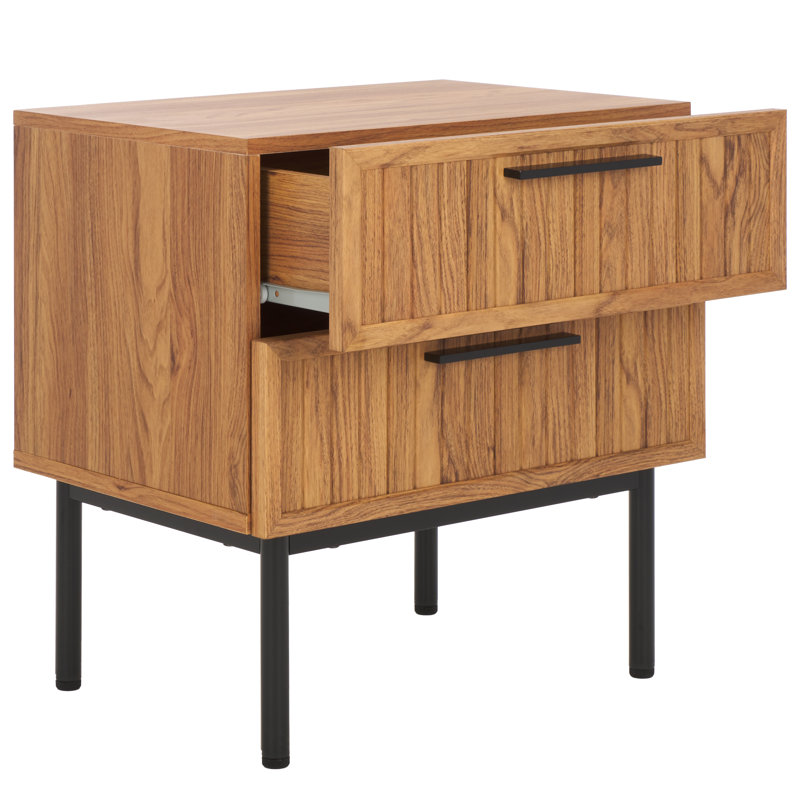 Casmira 21.65'' W Nightstand, Oak/Black