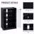 Cabinet, Glass, Adjustable Shelves Glass Door, 5-Tier Media Stand With 3-Level, Tempered Doors, And Cable Management