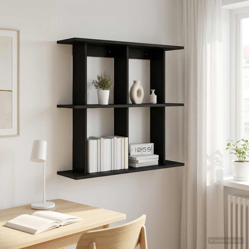  Wall Shelf with Shelf Wall-mounted with Storage Engineered Wood Modern