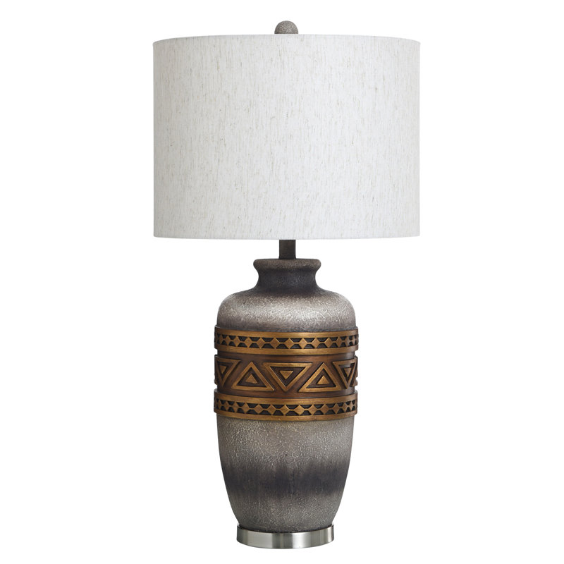 Lampe de table Aimee - or Kachina - abat-jour avoine clair, Or Kachina