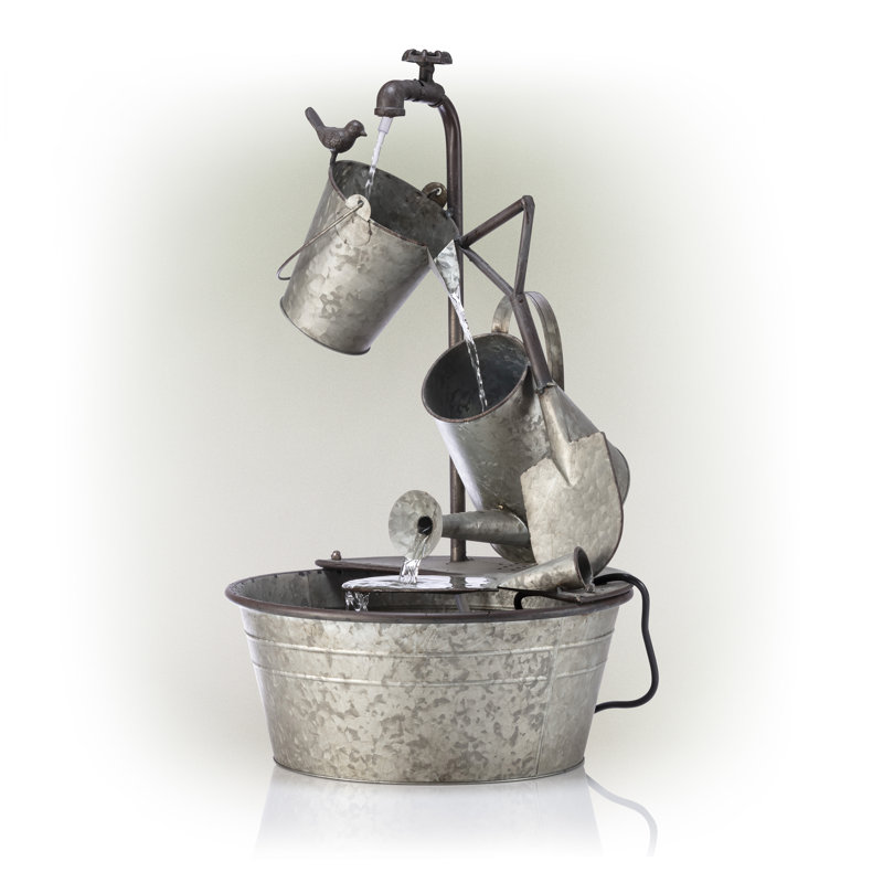 Outdoor Metal Weather Resistant Cascade Fountain