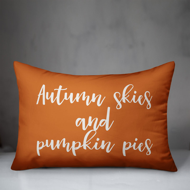  Coussin lombaire Autumn Skies and Pumpkin Pies, Orange