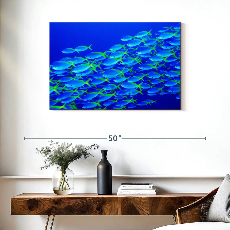 School Of Snapper Fish, 24" H x 36" W