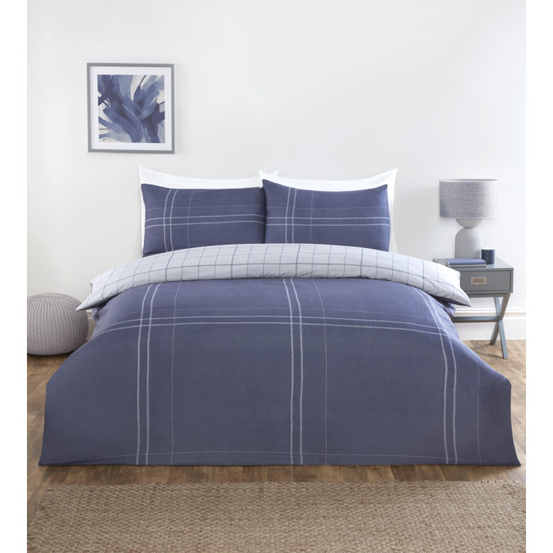 Reeca Microfiber Duvet Cover with Pillowcases Included, Kingsize Duvet Cover + 2 Standard Pillowcases