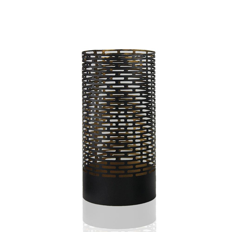 Metal Tabletop Lantern, 19" H x 9" L x 9" D