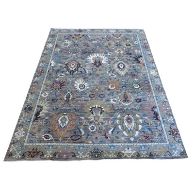 Tapis multicolore unique de 9 pi x 11 pi 10 po
