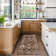 Samira Cullen Machine Washable Floral Border Brown Tan Cream Multi Indoor Area Rug, Transitional Flat Pile for Living Room & Bedroom