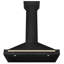 ZLINE 36 in. Autograph Edition Black Stainless Steel Wall Mount Range Hood With Polished Gold Handle-488791442