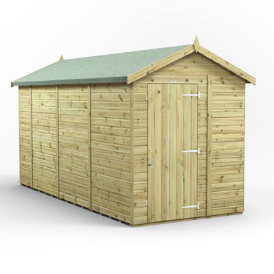 Powersheds 14 x 6ft Premium Pressure Treated Timber Windowless Apex Garden Shed