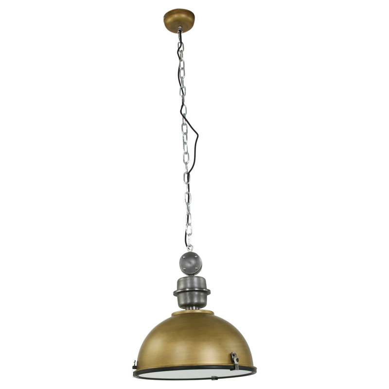 Bragg 1 - Light Gold Dome Pendant