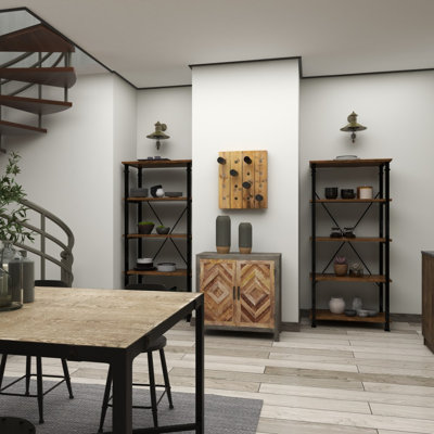 Wood Tall 40 Hole Wall Wine Rack