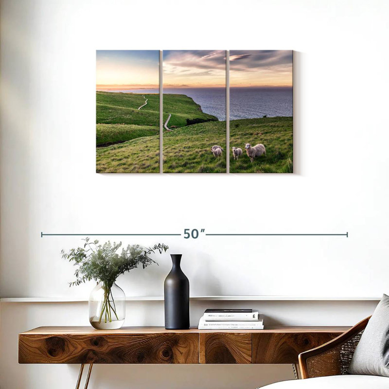Gillard Sheep On Christchurch Cliff, 20" H x 33" W
