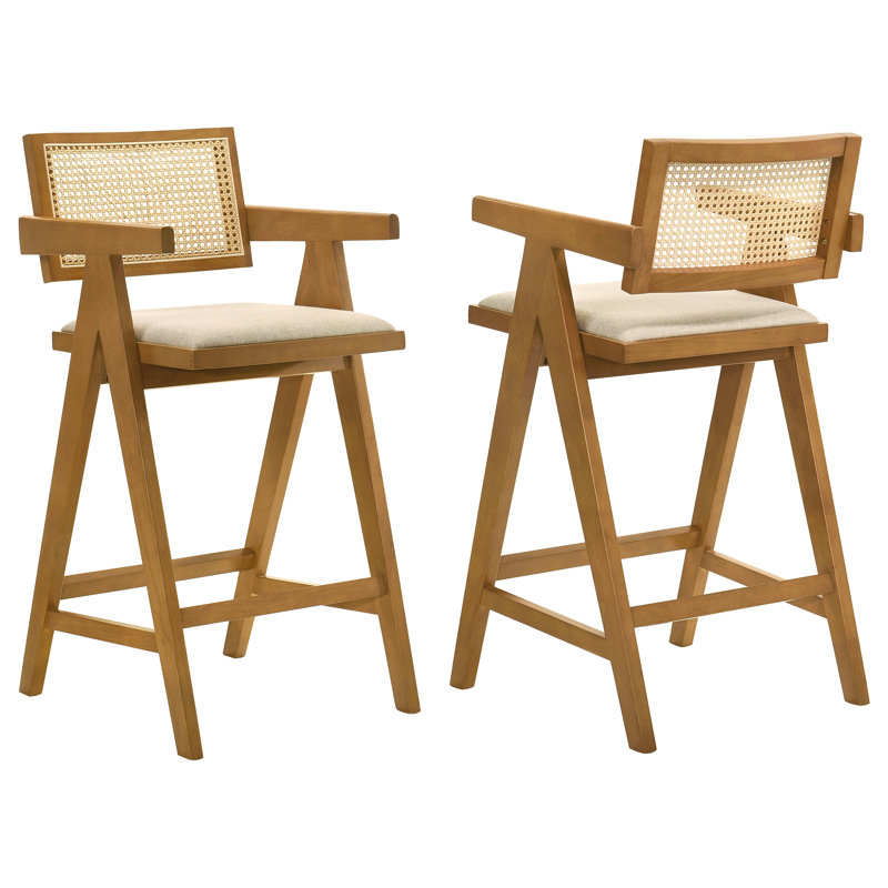 Chaise de bar en rotin tissé (ensemble de 2)