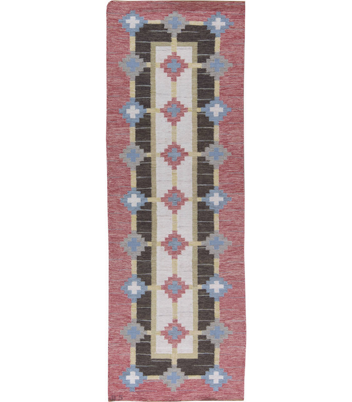 Vintage One-of-a-Kind Runner 3'4" X 10'1" Flatweave Area Rug