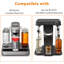 Tiroir de rangement pour capsules Bartesian, porte-capsules empilable compatible avec la machine à cocktail Bartesian compatible avec la machine à cocktail Bev de Black + Decker - noir / capacité de 40 capsules