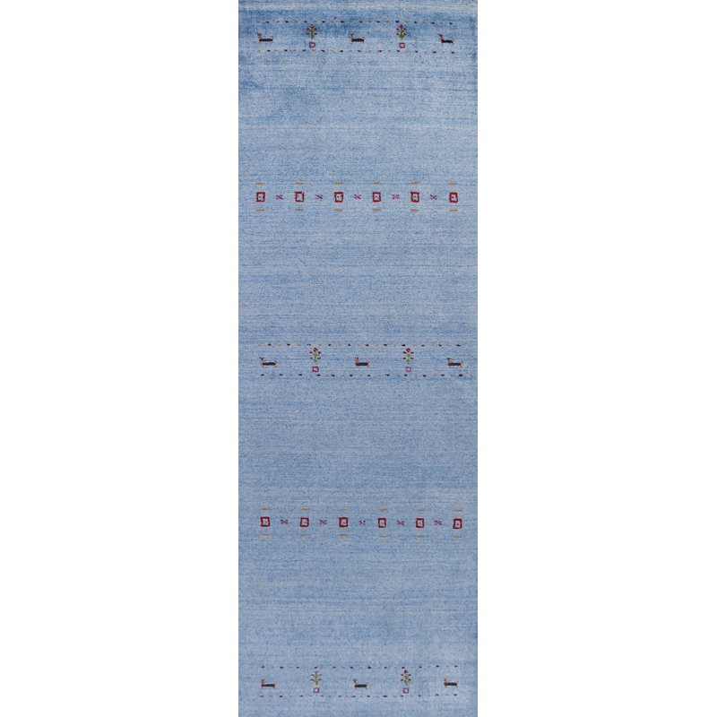 Tapis de couloir bleu Gabbeh