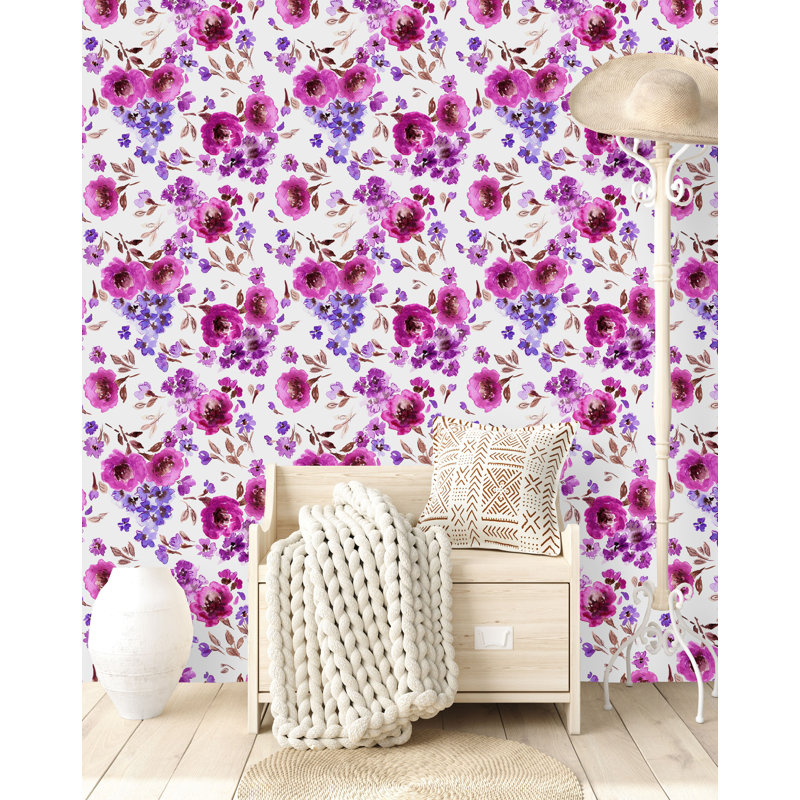 Floral Tile, Vinyl, 18.75" W x 25" L