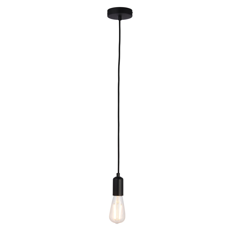 Drishya 1 - Light Bulb Pendant, Matt Black Paint