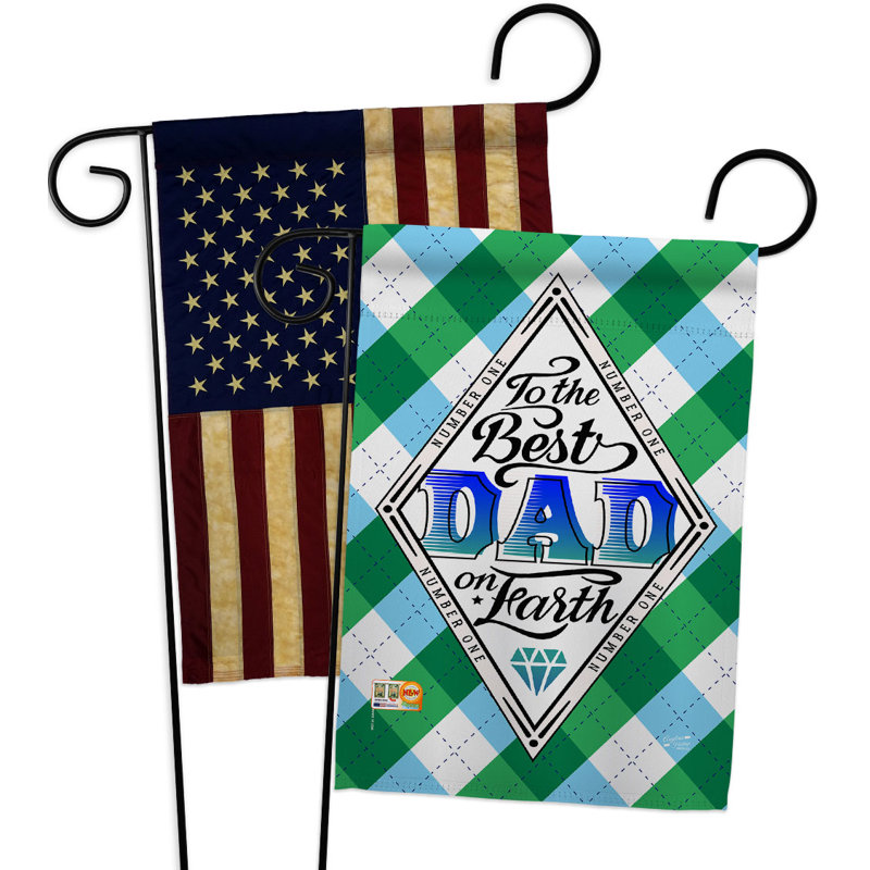 Drapeau de jardin en polyester 2 côtés 18 x 13 po