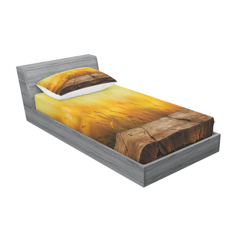 Ensemble de draps en bois vide, Ensemble de draps pour lit simple avec drap-housse