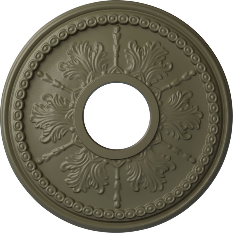 Médaillon de plafond H 13,875 po x l 13,875 po x P 1,25 po Tirana, Pierre Spartan