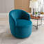 Teddy Fabric Swivel Accent Armchair with metal base-699632591