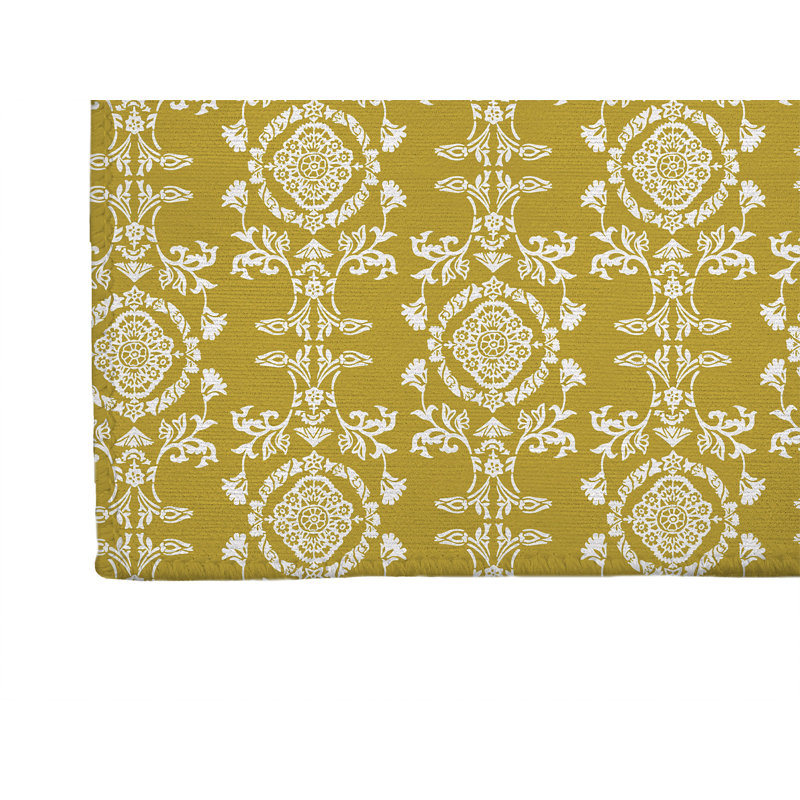 Tapis de cuisine léger Jackie, Rectangulaire 3 pi x 5 pi, Doré