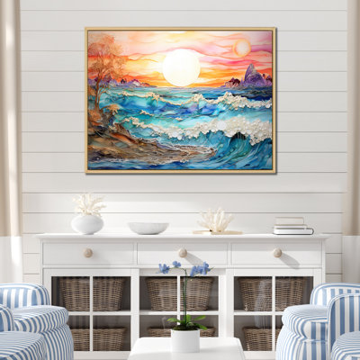 Rainbow Ocean Sunrise - art mural océan