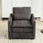 Salon 31,9 po gris - revêtement en chenille, coussin à deux couches, soutien ergonomique, coutures élégantes, coussin lombaire amovible, fauteuil de soutien et de détente
