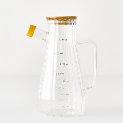 Alice Oil Cruet With Bamboo Lid