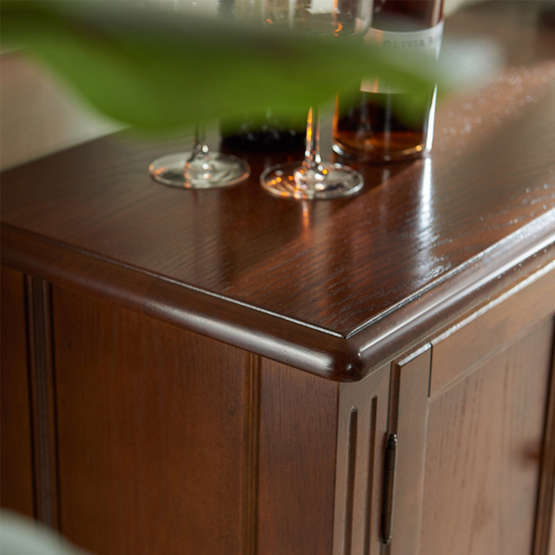 Console American, Brun, H 35,04 po x l 51,18 po x P 14,96 po