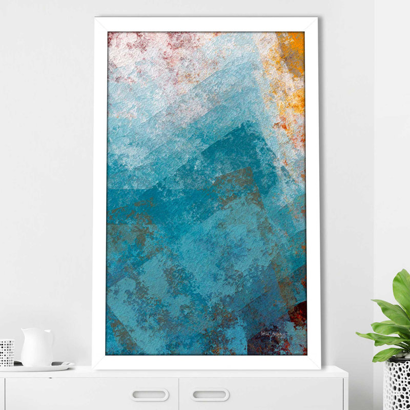 Matthew 6: 21 «Where Is Your Treasure» - peinture, H 49,5 po x l 33,5 po x P 1 po, Cadre blanc