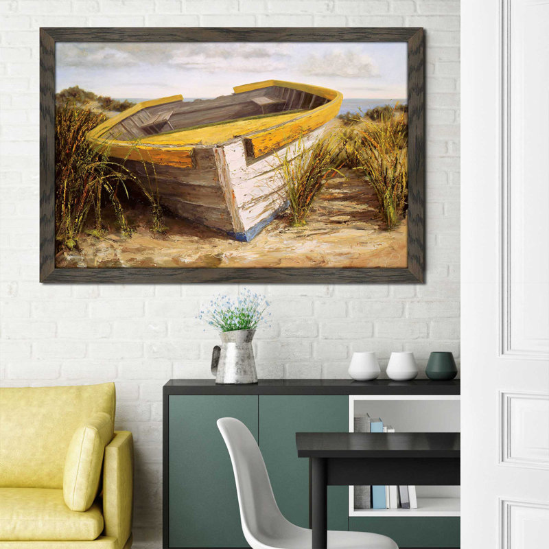 Vineyard Lancage par - Peinture, Cadre chocolat patiné, H 33,5 po x l 49,5 po x P 1 po
