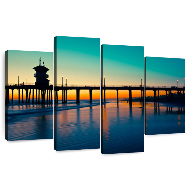 Aletra Huntington Dock Nightfall, 27" H x 43" W