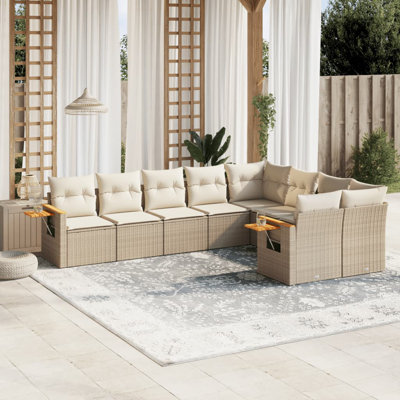 Ensemble de canapé d'extérieur Vidaxl beige